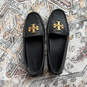 Tory Burch Everly Driver Tumbled Leather Shoes